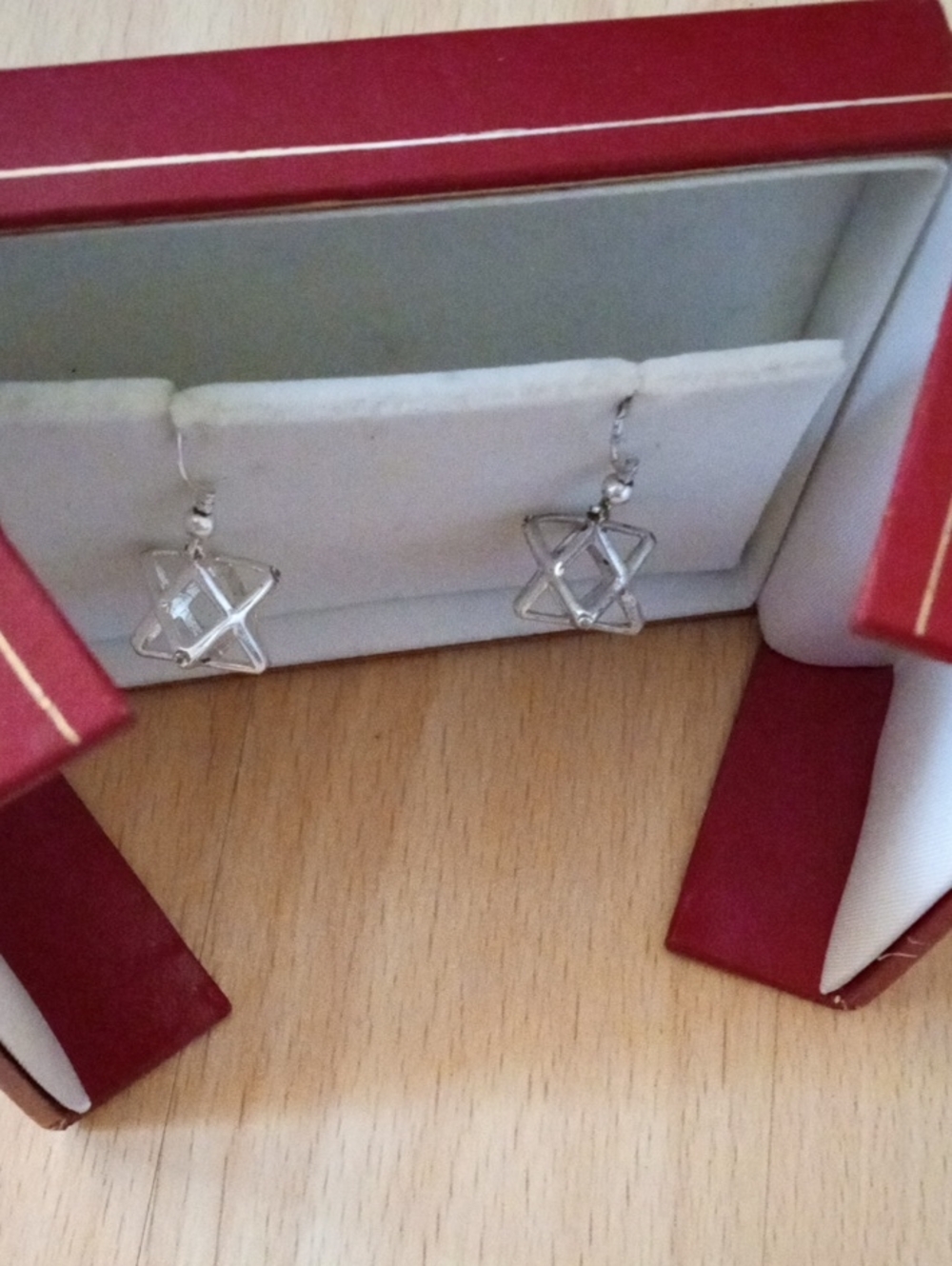 Vintage Silver Star of David Drop Earrings - Women's Jewelry